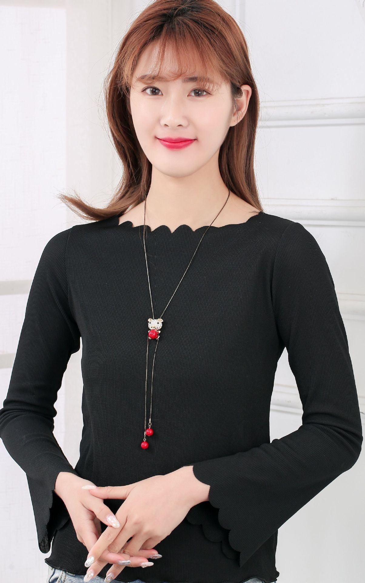 Clavicle Chain Versatile Gift Sweater Pig Necklaces