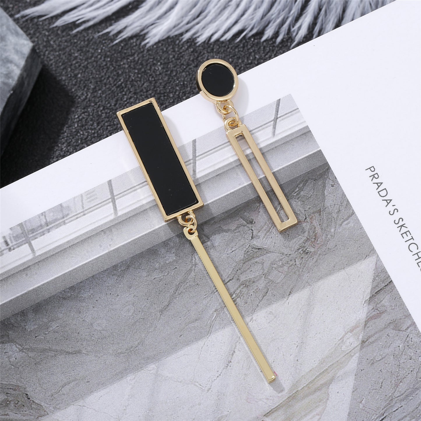 Versatile Personality Korean Fashion Simple Tassel Earrings