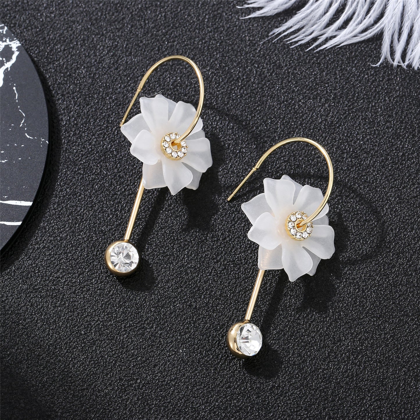 Versatile Personality Korean Fashion Simple Tassel Earrings