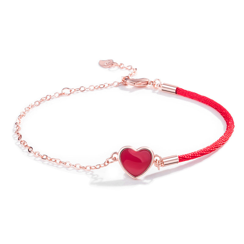 Design Peach Heart Female Mori Fashion Epoxy Bracelets