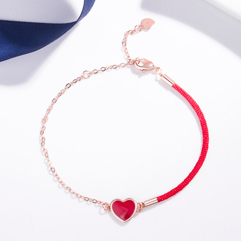 Design Peach Heart Female Mori Fashion Epoxy Bracelets