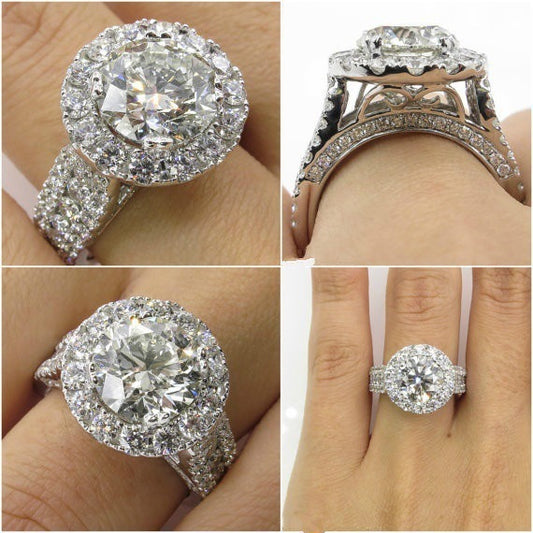 Bagues de bijoux à main galvanisées en diamant pour femmes