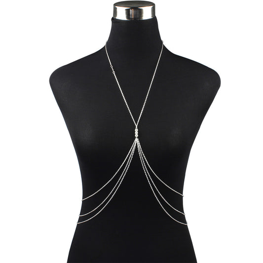 Women's Alloy Plating Body Chains Pieces Integrated Necklace