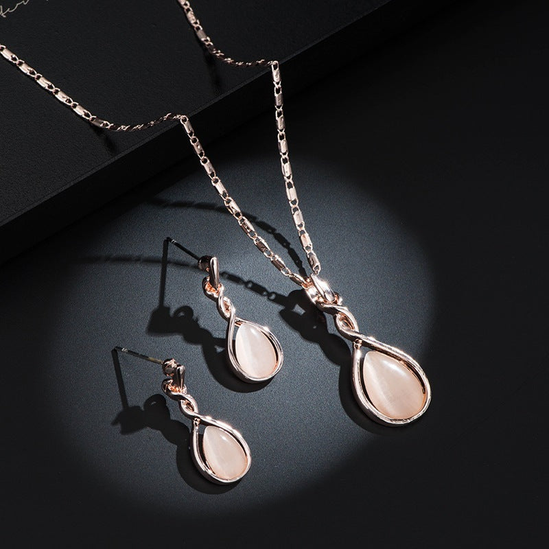Opal Water Drop Bridal Of Source Jewelry Set
