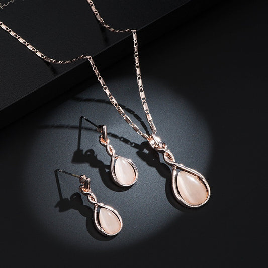 Opal Water Drop Bridal Of Source Jewelry Set