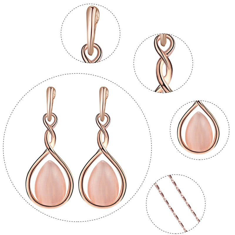 Opal Water Drop Bridal Of Source Jewelry Set