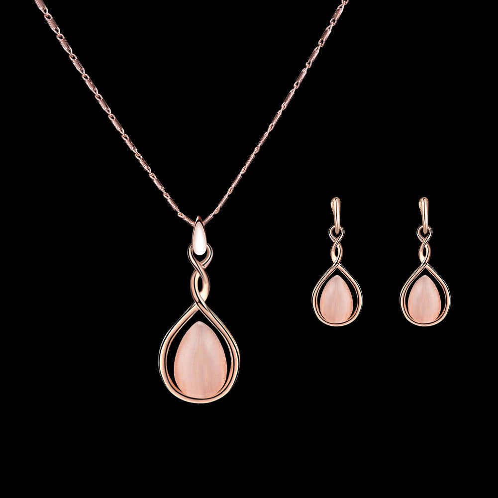 Opal Water Drop Bridal Of Source Jewelry Set