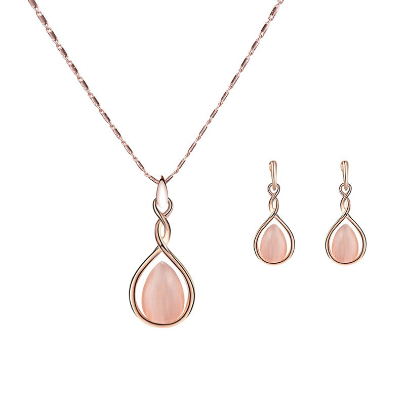Opal Water Drop Bridal Of Source Jewelry Set