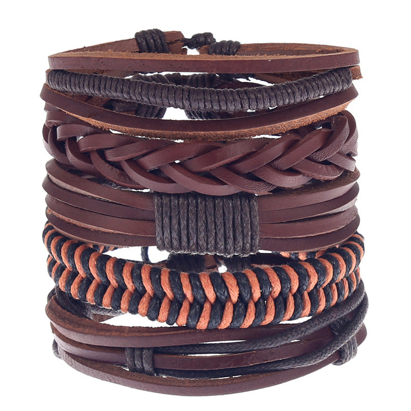 Men's Classic Vintage Handmade Braided Leather Bracelets