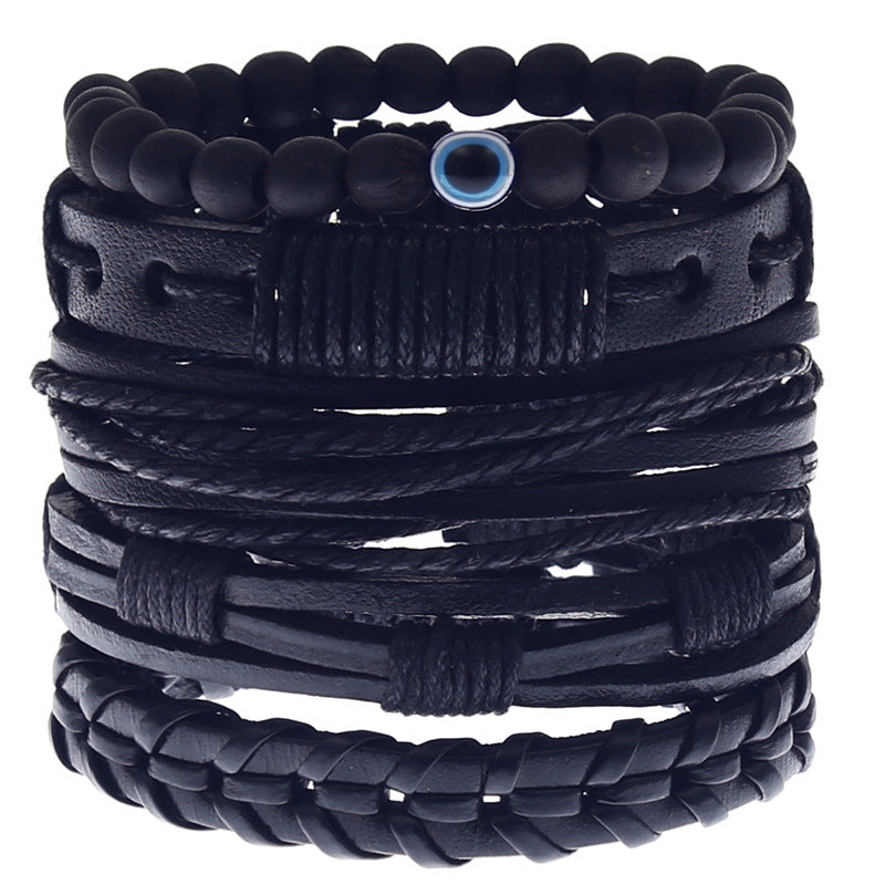 Men's Classic Vintage Handmade Braided Leather Bracelets