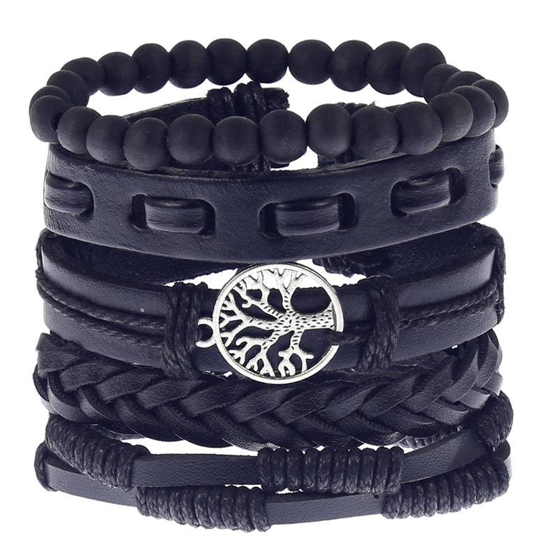 Men's Classic Vintage Handmade Braided Leather Bracelets