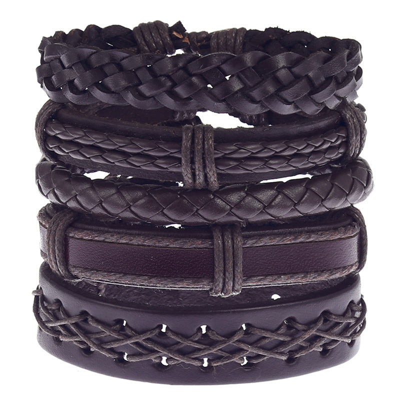 Men's Classic Vintage Handmade Braided Leather Bracelets