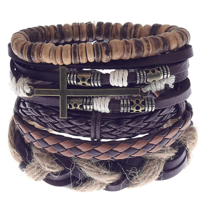 Men's Classic Vintage Handmade Braided Leather Bracelets