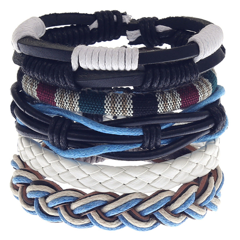 Men's Classic Vintage Handmade Braided Leather Bracelets