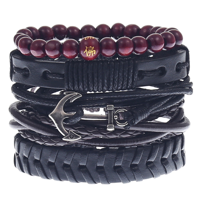 Men's Classic Vintage Handmade Braided Leather Bracelets