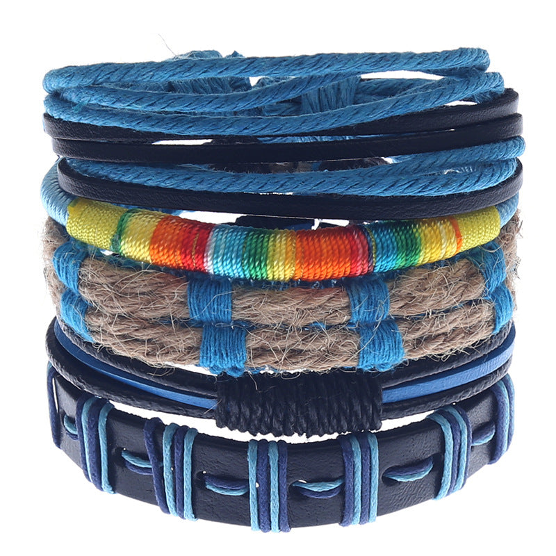 Men's Classic Vintage Handmade Braided Leather Bracelets