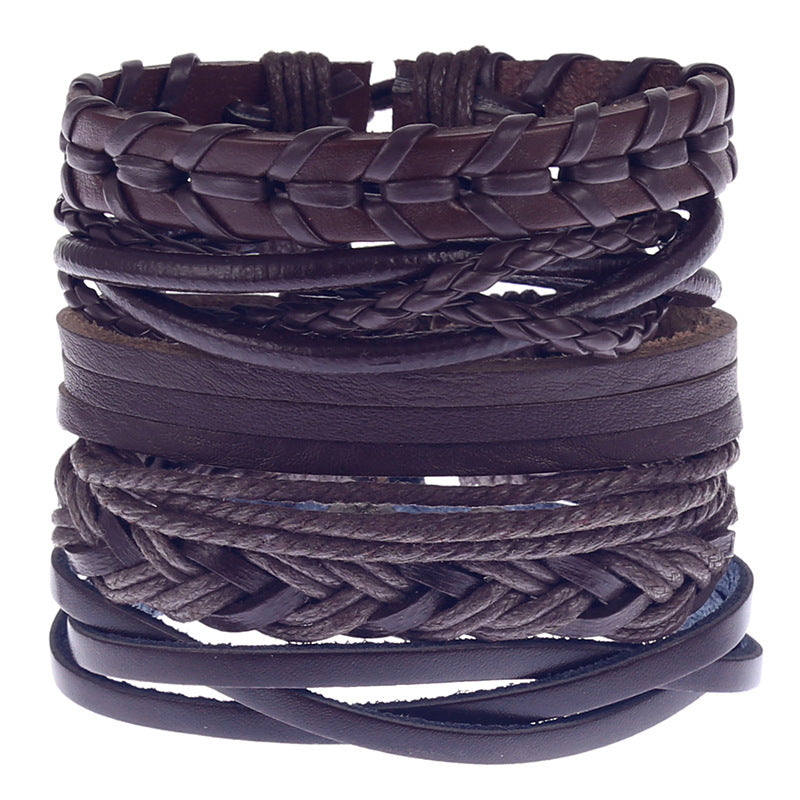 Men's Classic Vintage Handmade Braided Leather Bracelets