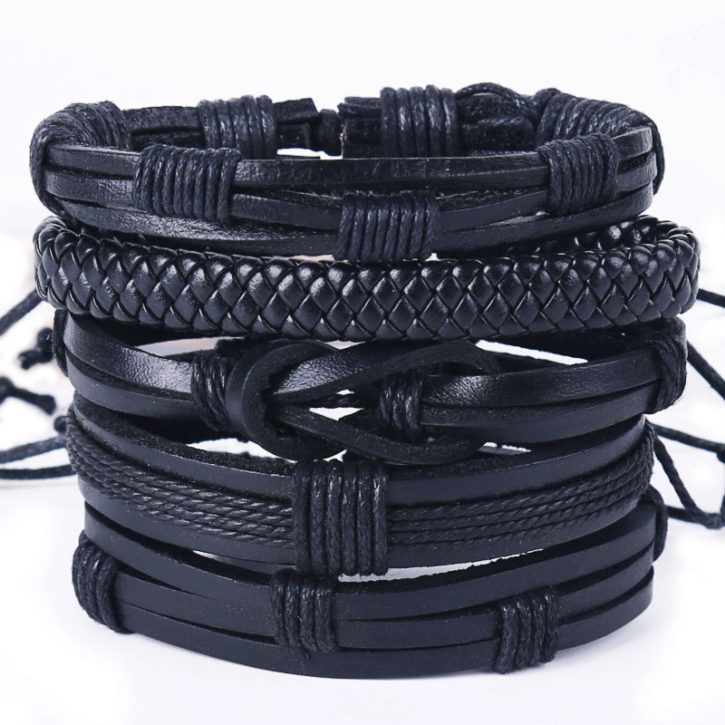 Men's Classic Vintage Handmade Braided Leather Bracelets