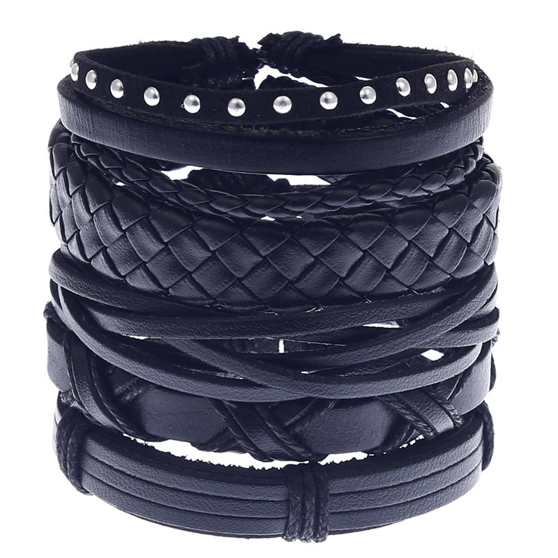 Men's Classic Vintage Handmade Braided Leather Bracelets