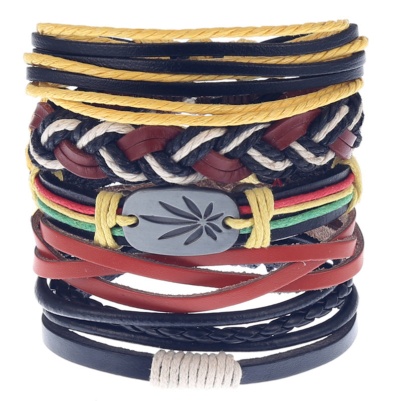 Men's Classic Vintage Handmade Braided Leather Bracelets