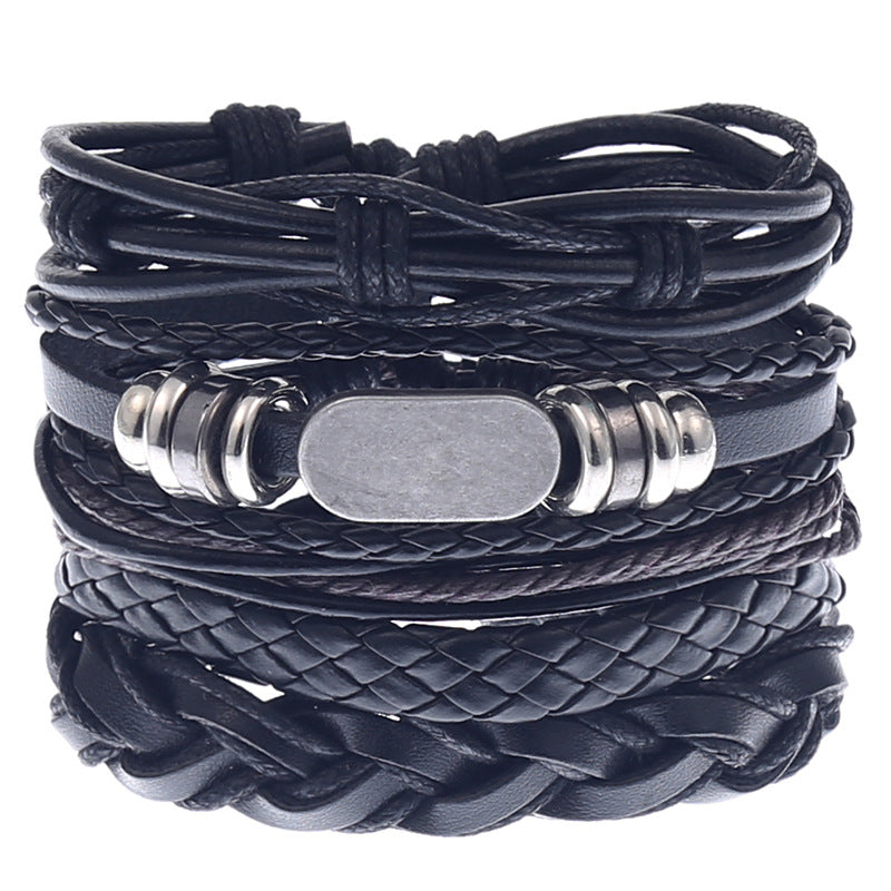 Men's Classic Vintage Handmade Braided Leather Bracelets