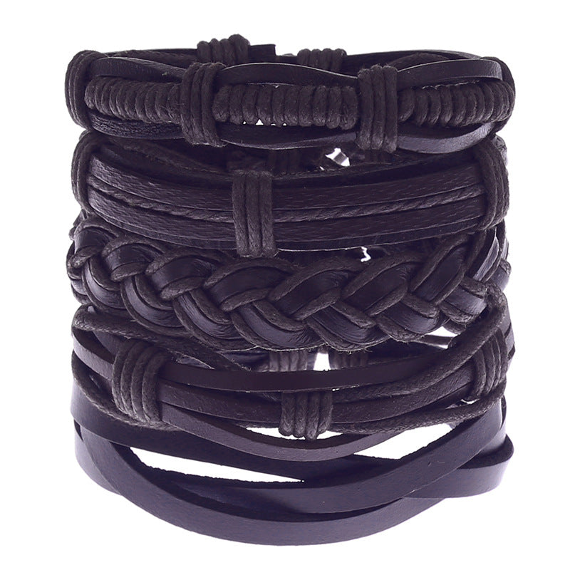 Men's Classic Vintage Handmade Braided Leather Bracelets