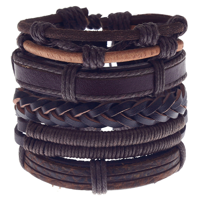 Men's Classic Vintage Handmade Braided Leather Bracelets