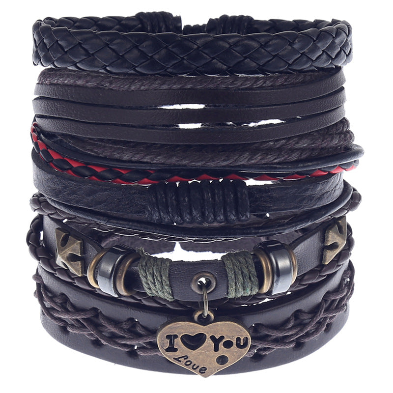 Men's Classic Vintage Handmade Braided Leather Bracelets