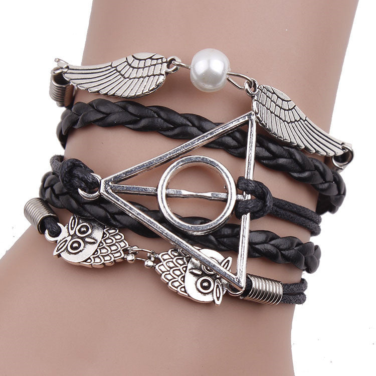 Bracelets rétro hibou colombe de la paix Harry Potter