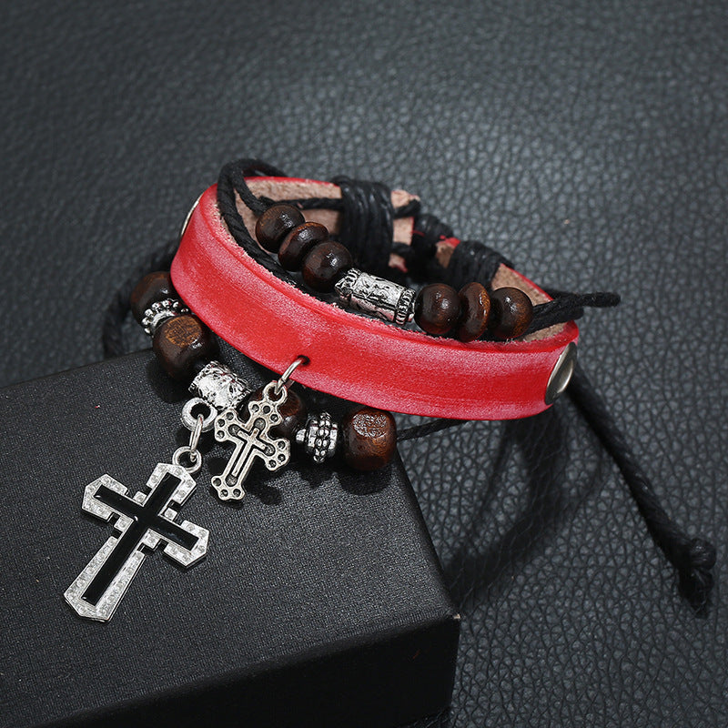 Jewelry Personalized Beaded Cattle Leather Simple Bracelets