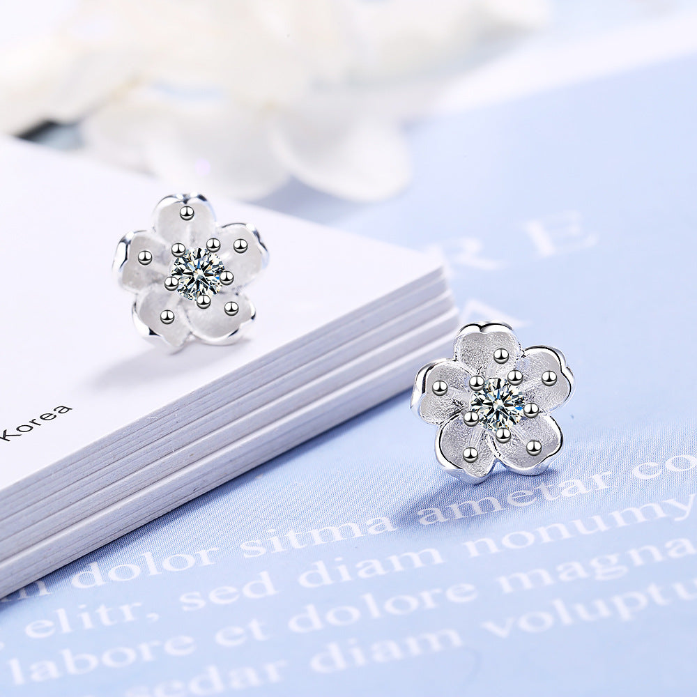 Women's Cherry Blossom Ear Fresh Flower Design Sense Earrings