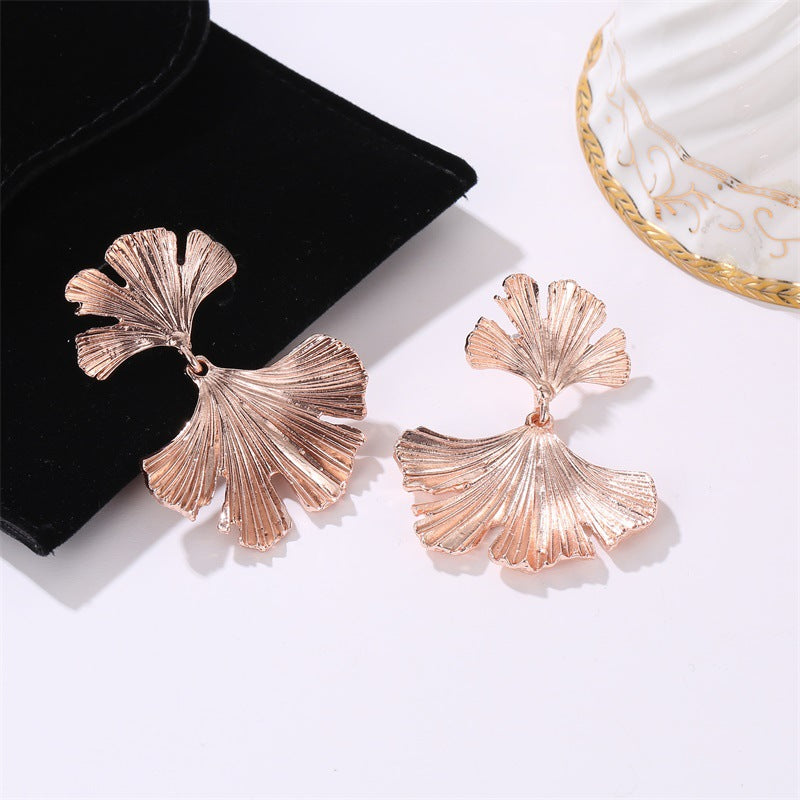 Ginkgo Leaf Ear Ethnic Style Creative Earrings