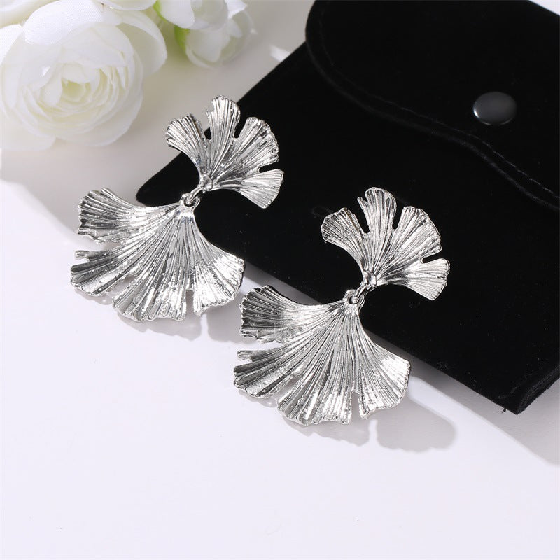 Ginkgo Leaf Ear Ethnic Style Creative Earrings