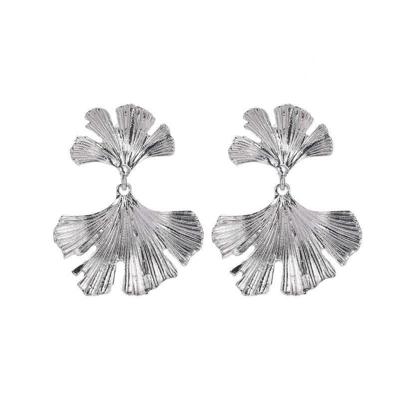 Ginkgo Leaf Ear Ethnic Style Creative Earrings