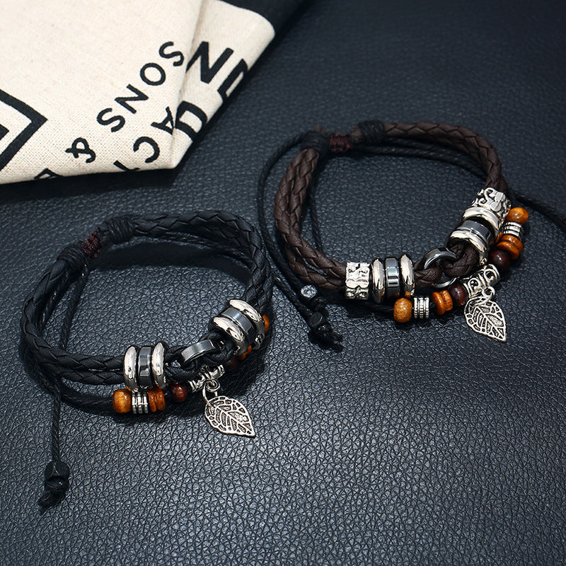 Men's Korean Chic And Unique Creative Woven Bracelets