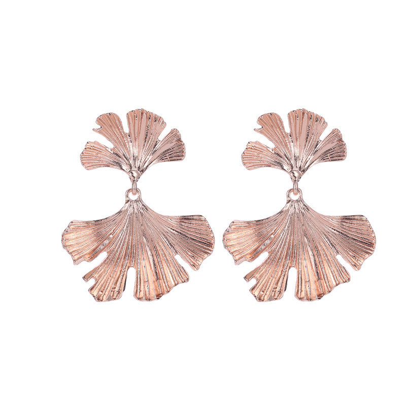 Ginkgo Leaf Ear Ethnic Style Creative Earrings