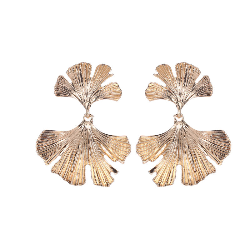 Ginkgo Leaf Ear Ethnic Style Creative Earrings