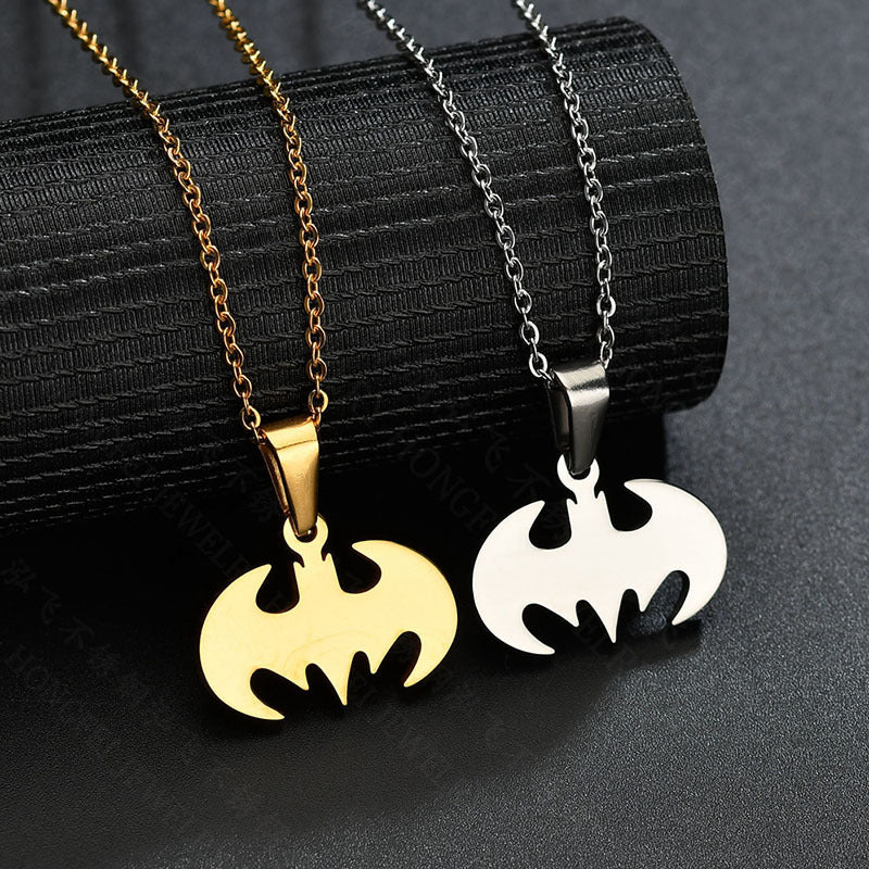 Women's Stainless Steel Cute Fashion Bat Pendant Necklaces