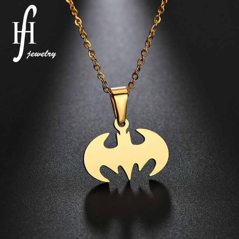 Women's Stainless Steel Cute Fashion Bat Pendant Necklaces