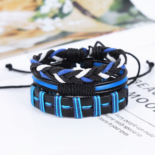 Graceful Fashion Authentic Leather Weave Fresh Bracelets