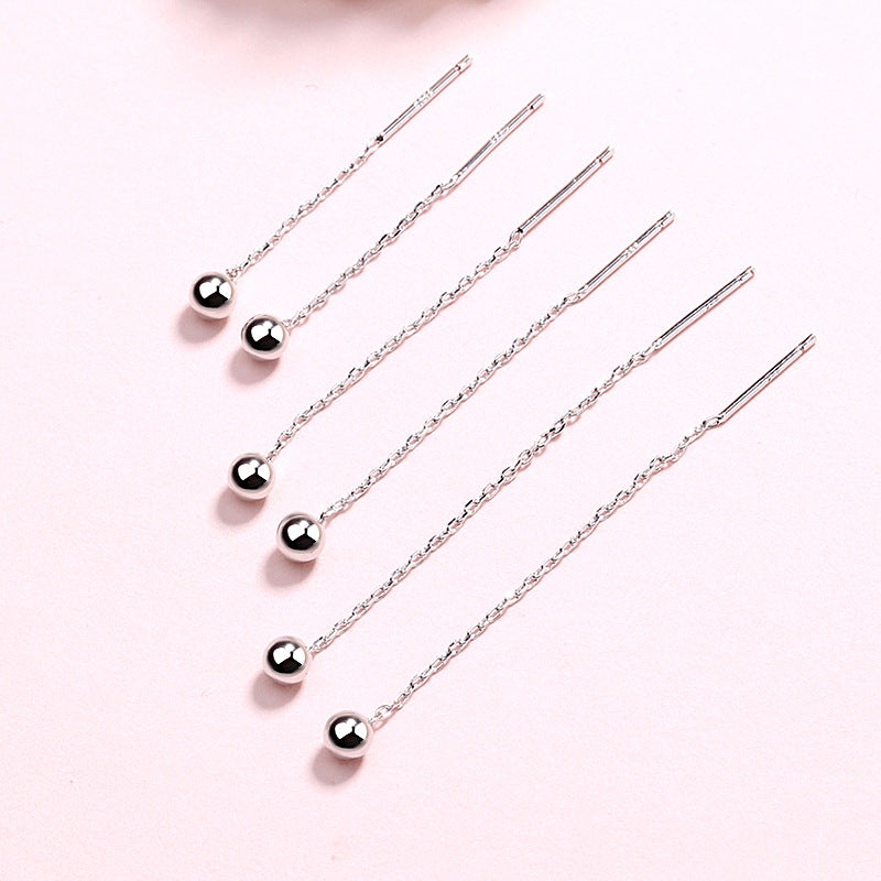 Version Personality Round Beads Hanging Female Rings