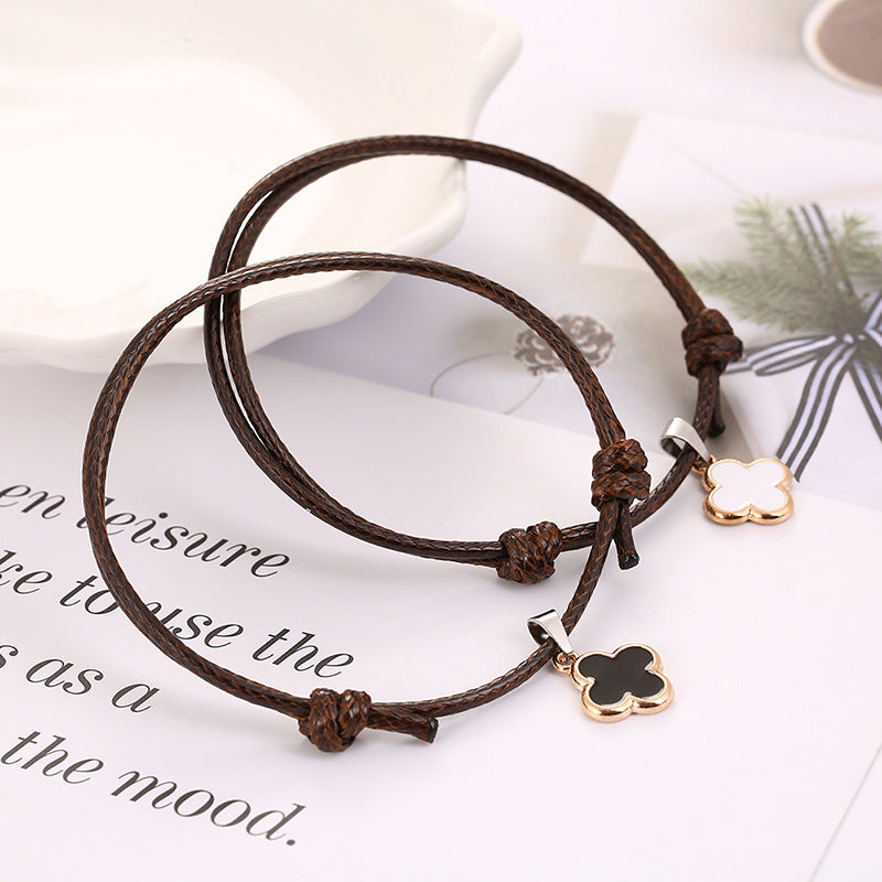 Women's Clover Simple Exquisite Ornament Fashion Solid Bracelets