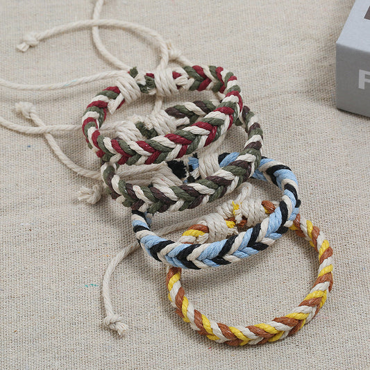 Rope Couple Ethnic Style Hand Weaving Bracelets