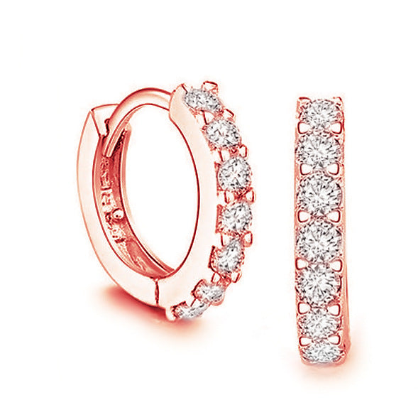 Single Row Rhinestone Hours Girlish Earclip Earrings
