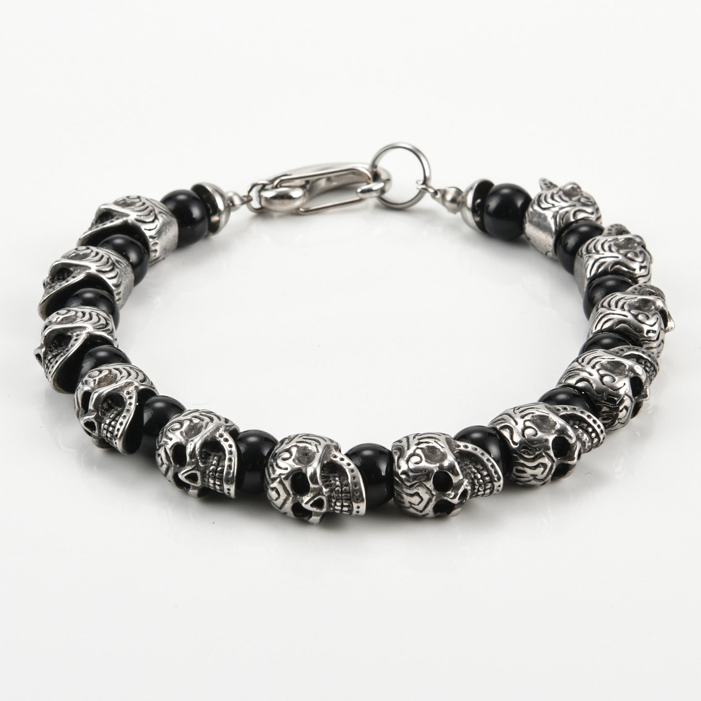 Stainless Steel Skull High Quality Natural Bracelets