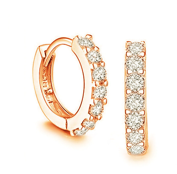 Single Row Rhinestone Hours Girlish Earclip Earrings