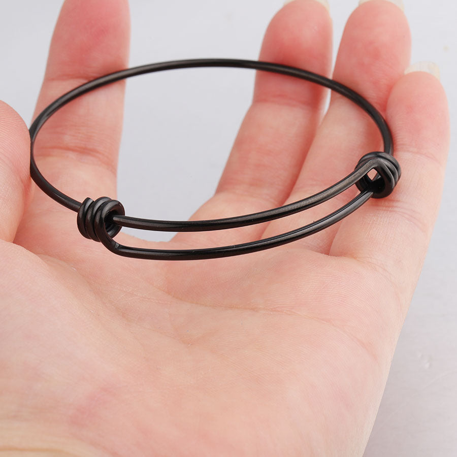 Coil Plasma Stainless Steel Adjustable Open Bracelet