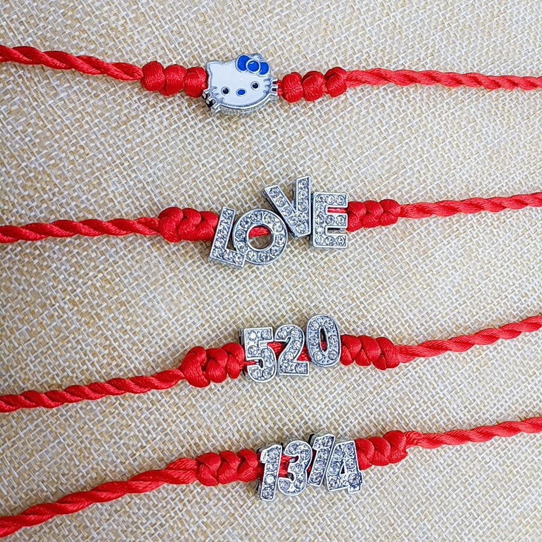 Drachenboot-Festival-Schmuck, bunte geflochtene Seile, lebensrote Armbänder