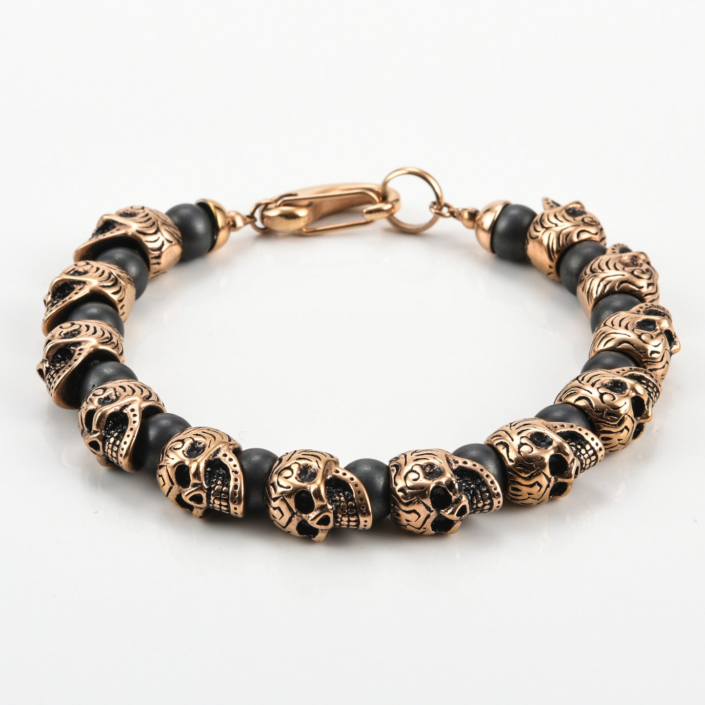 Stainless Steel Skull High Quality Natural Bracelets