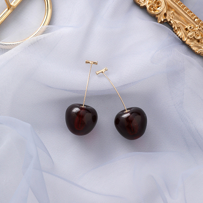 Women's Popular Fashion Sweet Red Fruit Korean Earrings